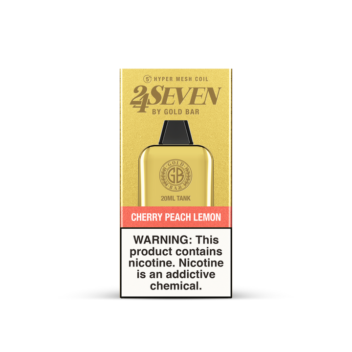 GOLD BAR 24/7 2400 PUFFS 5CT - CHERRY PEACH LEMON