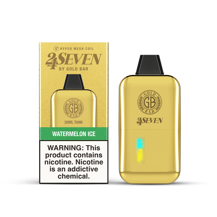 GOLD BAR 24/7 2400 PUFFS 5CT - WATERMELON ICE